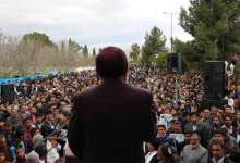 ( فیلم و تصاویر ) نطق انتخاباتی «سید قدرت حسینی» در باشت 