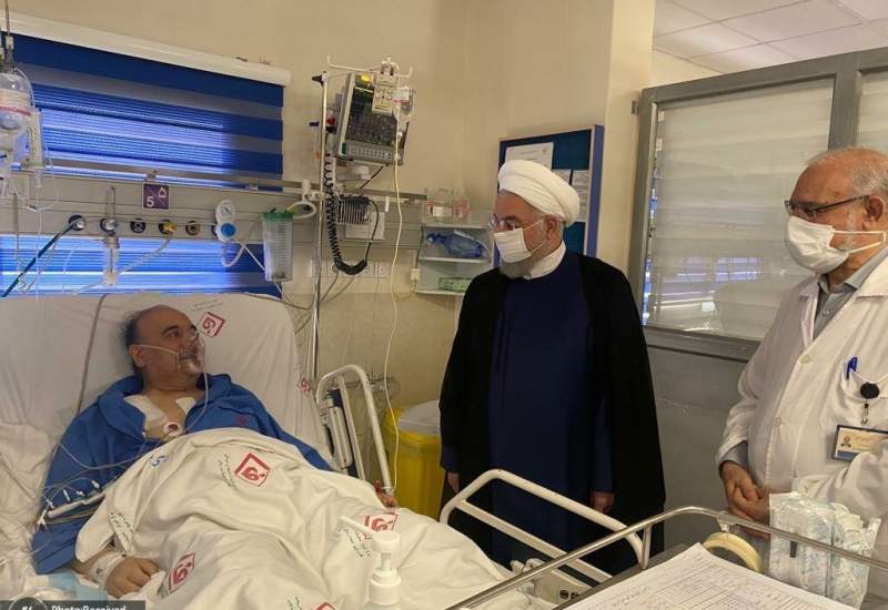 عیادت حسن روحانی از وزیرش که در بیمارستان بستری شده است + عکس