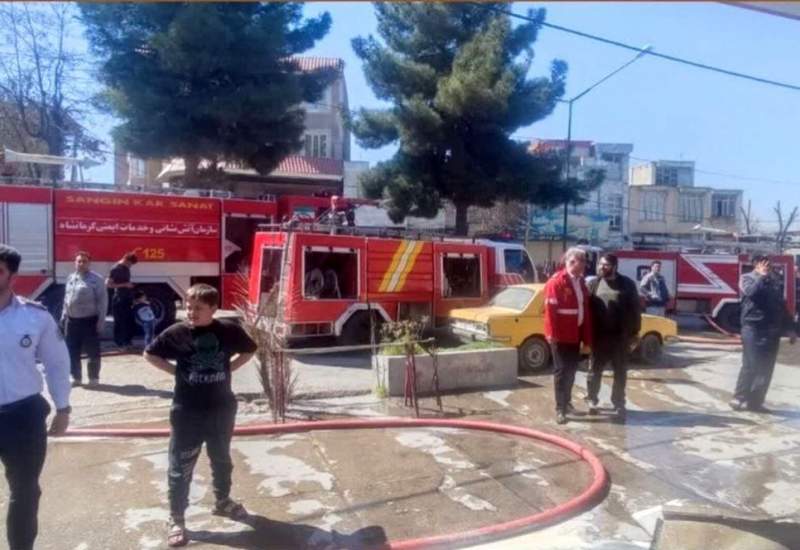 فیلم| آتش‌سوزی شدید در پمپ بنزین کرمانشاه  <img src="/images/video_icon.png" width="11" height="10" border="0" align="top">