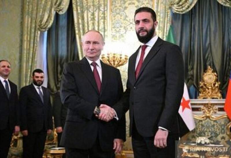 الجولانی با پوتین دیدار کرد/ الجولانی در کرملین: در تلاشیم ماهیت روابط خود با روسیه را از نو تعریف کنیم/ پوتین: انتخابات ۵ اکتبر یک موفقیت است