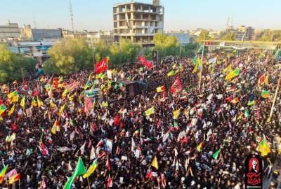 فیلم و تصاویر | جزئیات تشییع پیکر رهبر انقلاب در شهرهای عراق  