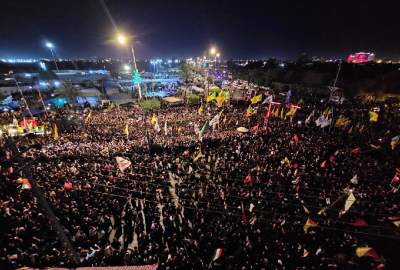 تصاویر|  تشییع پیکر رهبر شهید انقلاب در کربلا معلی - 1  <img src="/images/picture_icon.png" width="11" height="10" border="0" align="top">