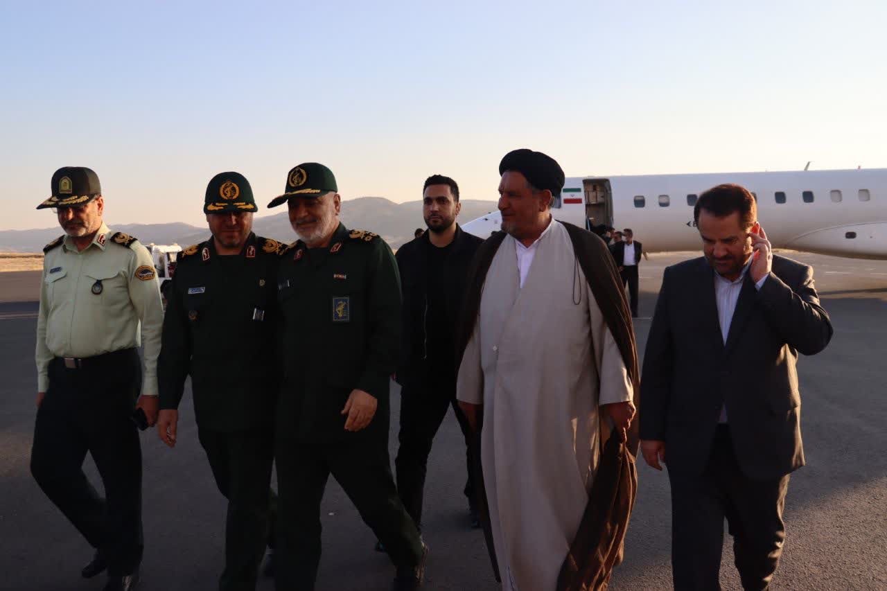 سرلشکر سلامی فرمانده کل سپاه پاسداران وارد یاسوج شد + فیلم و تصاویر